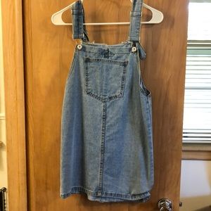 Denim overall dress